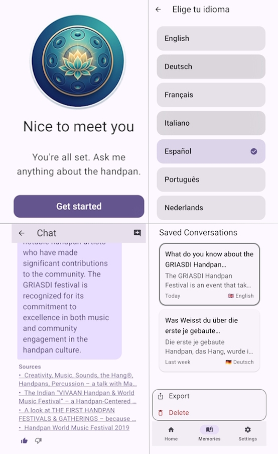 PANIVERSE GURU App auf einem Smartphone